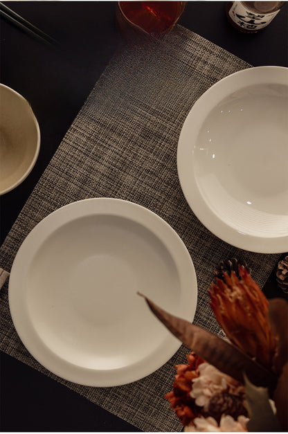 Gohobi Painted Gold Small-Foot Flat-Edge Plate