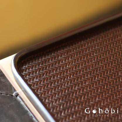 Gohobi Polished Bamboo Tea Tray – Bamboo Woven Gongfu Tea Tray
