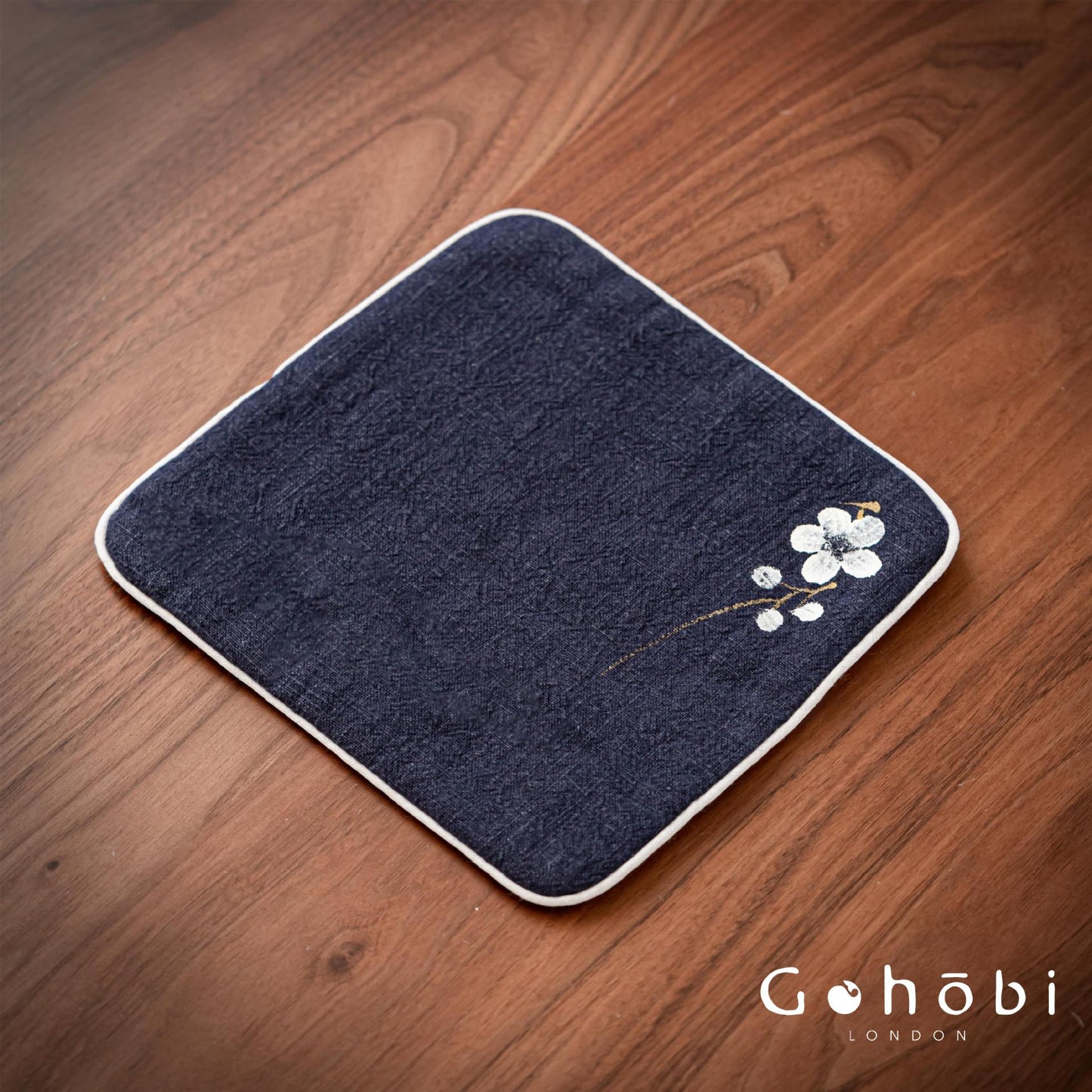 Gohobi Handmade Cotton Linen Tea Towel – Japanese Style Absorbent Zen Tea Cloth