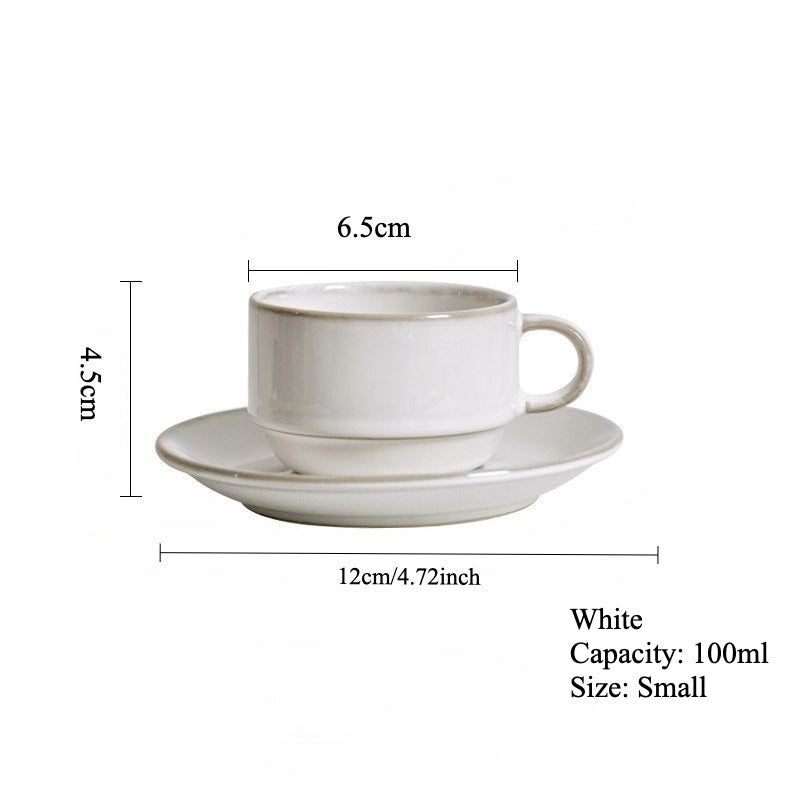 Gohobi Ceramic Coffee Cup and Saucer Set
