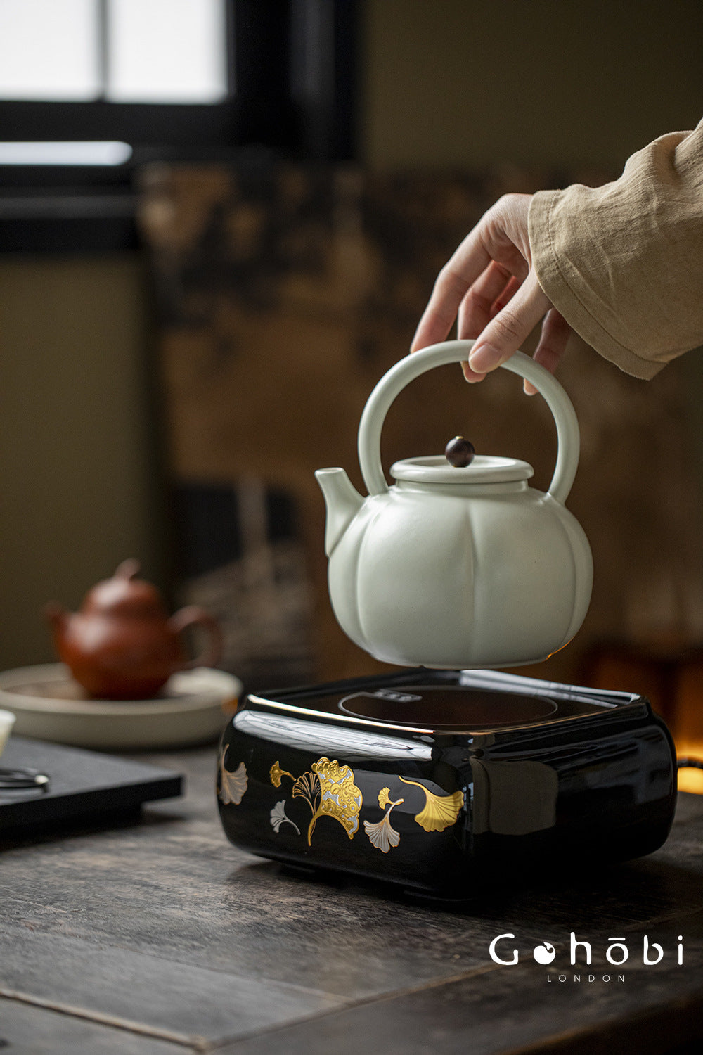 Gohobi Lifting Beam Ceramic Teapot – Large Capacity Household Boiling Kettle (3 Styles)