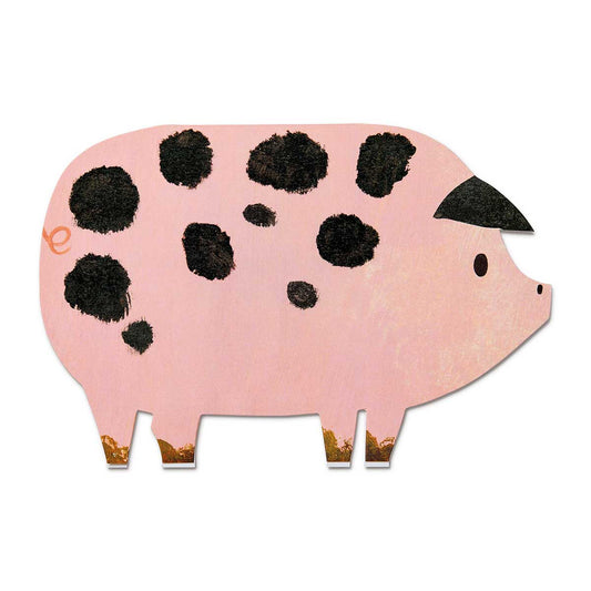 Mortlake Papers Spotty Pig Birthday Card | Foodie Gift | Farm Animal Card | Greeting Card [Made in the UK]