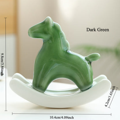 Gohobi Ceramic Rocking Horse Ornament