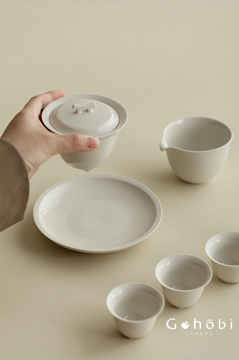 Gohobi Plant Ash Ceramic Pot Base – Multi-Purpose Gongfu Tea Dry Brewing Disc
