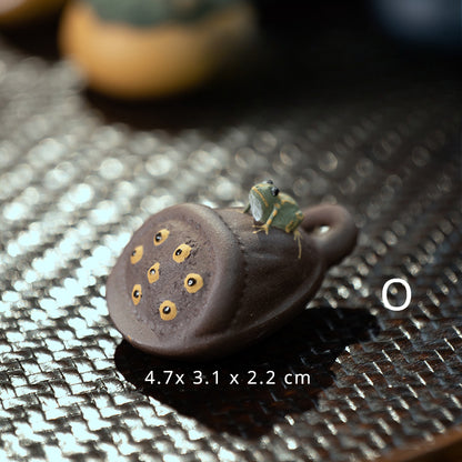 Yixing Purple Sand Spray Tea Pet Handmade Frog(Clearance)