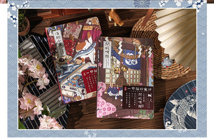 Gohobi Japanese Cat Notebook – A5 Monthly Planner Pocket Diary (4 Styles)
