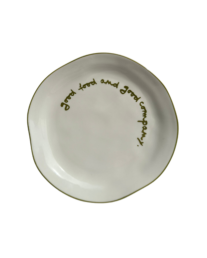 Gohobi x MÆGEN Statement Plate - 'good food and good company.'