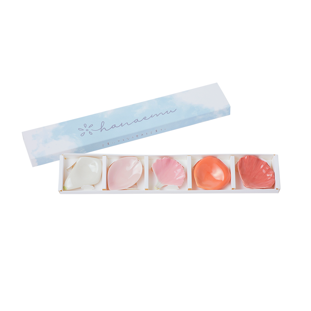 Hanaemu Chopstick Rest 5-Piece Set - Ceramic Japan [Made in Japan]