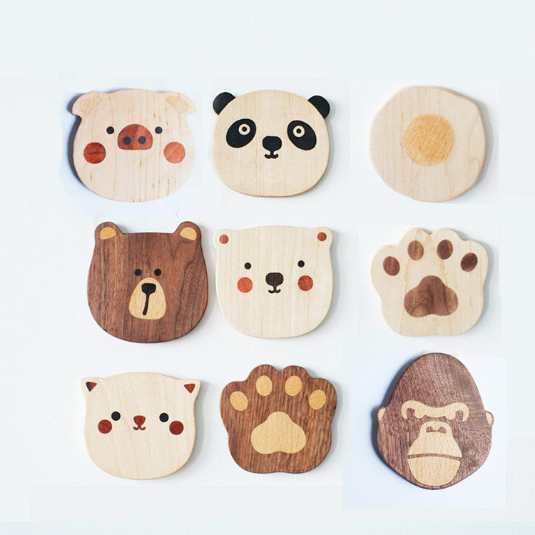 Gohobi Wooden Animal Coaster