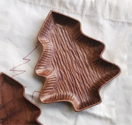 Gohobi Walnut Tree Shape Engraving Tray