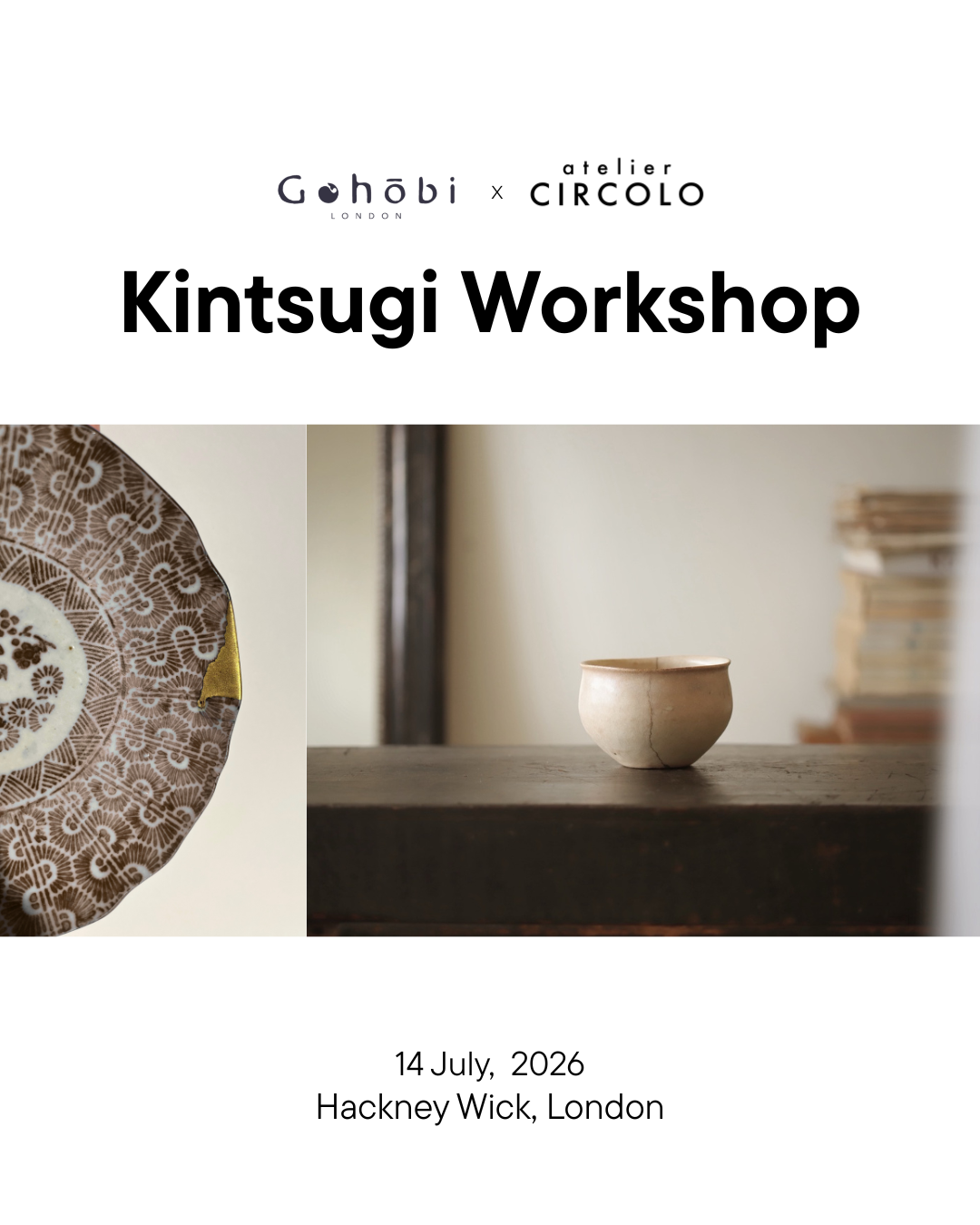 Kintsugi introduction and workshop with CIRCOLO 14th July 2026