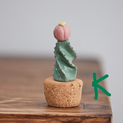 Gohobi Handmade cactus ceramic ornaments Japanese  ornaments wedding birthday plant lover gift
