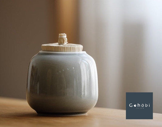 Gohobi Ceramic Tea Storage Jars  Chinese Gongfu tea Kung fu tea Japanese Chado