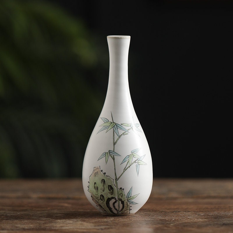 Gohobi Hand-painted Tall Floral Vase