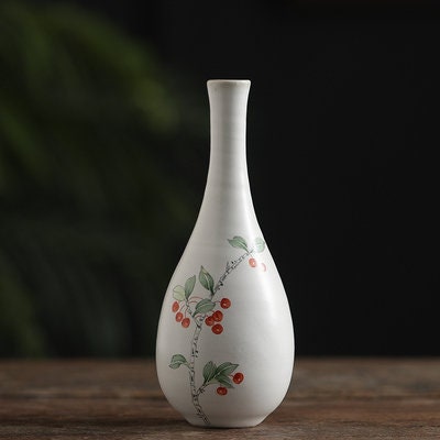 Gohobi Hand-painted Tall Floral Vase