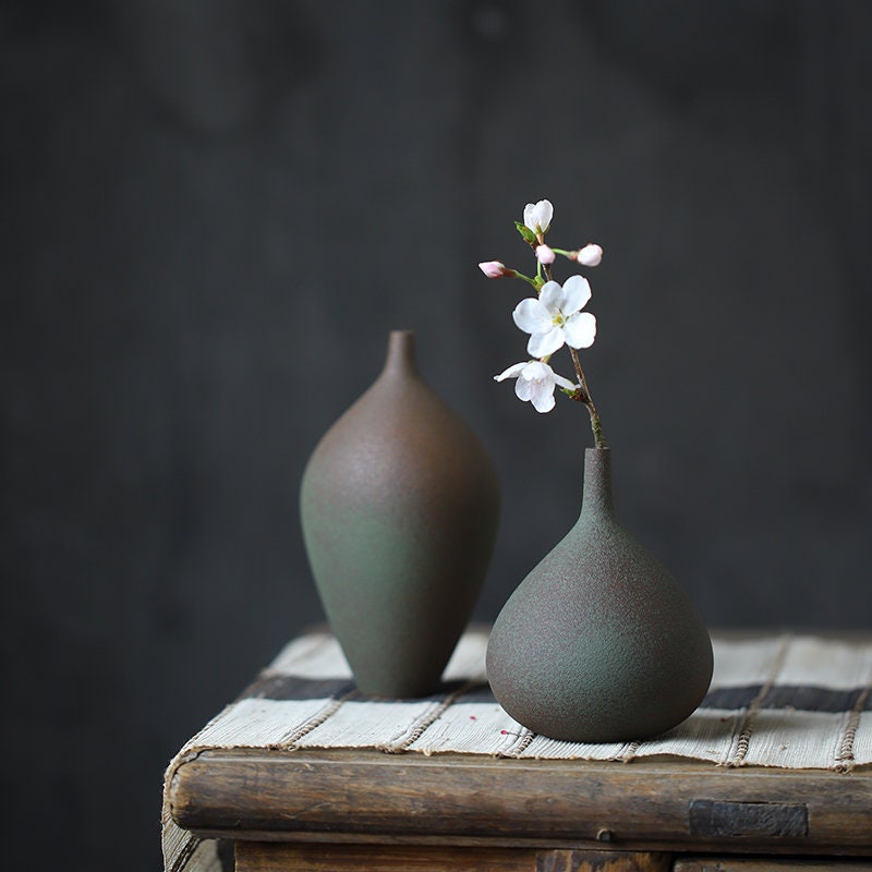 Gohobi Handmade Ceramic Pistachio Vase