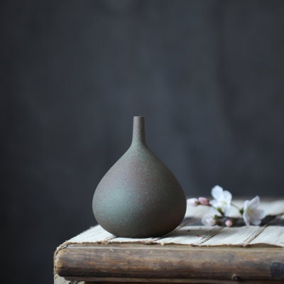 Gohobi Handmade ceramic zen vases vintage Japanese style table decoration house warming gift vase set
