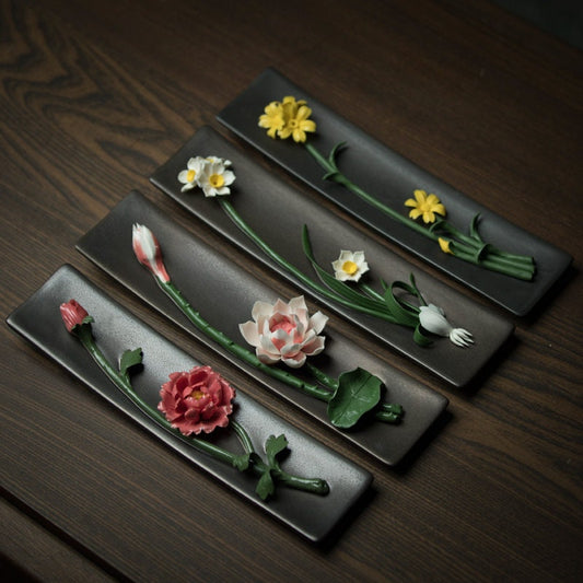 Gohobi Handmade Flowers Incense holder Gongfu tea Japanese Chado