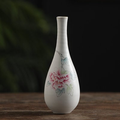 Gohobi Hand-painted Tall Floral Vase