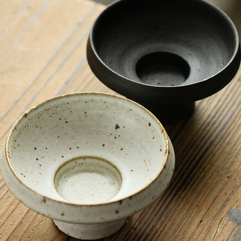 Gohobi Ceramic Ikebana Vase, White and Black vase, kenzan set, Japanese vase set, table decoration, flower arrangement, oriental, zen