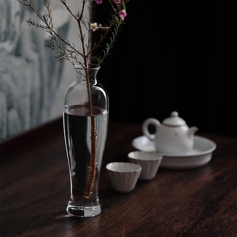 ●MODERN VINTAGE GLASS FLOWER VASE● Gohobi Classic Large Vintage Glass Vase