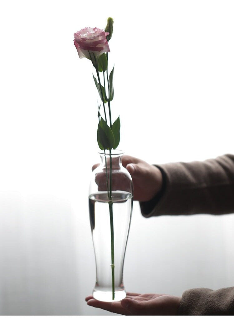 Gohobi Classic Large Vintage Glass Vase