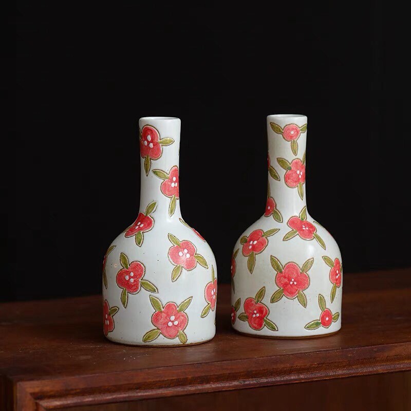 Gohobi Wedding vase, wedding gift case, handmade Vintage Style vase , Hand painted vase, Chinese wedding gift