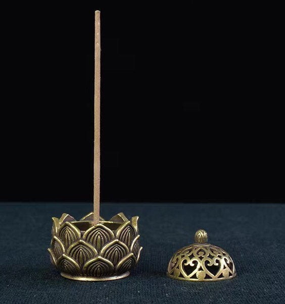 Gohobi Mini Brass Incense bowl Incense holder (D 3cm)  incense tool gift