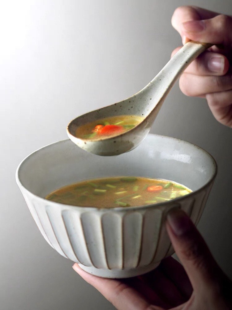 Gohobi Handmade Ceramic Soup Spoon
