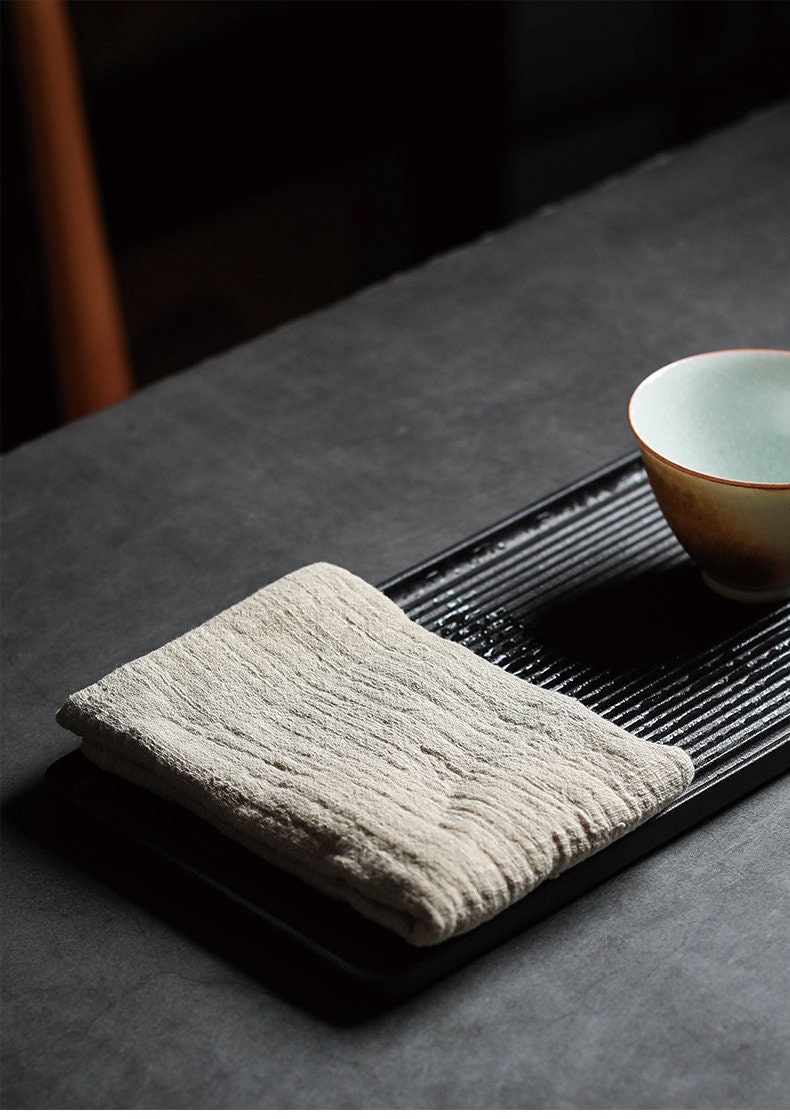 Gohobi Japanese Gongfu tea towels Kung fu tea towels Linen cotton tea towels Japanese Chado