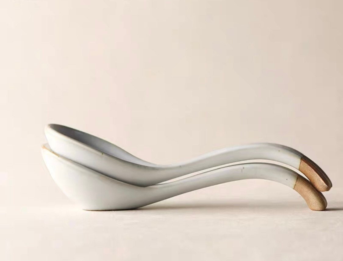 Gohobi Handmade Ceramic Soup Spoon