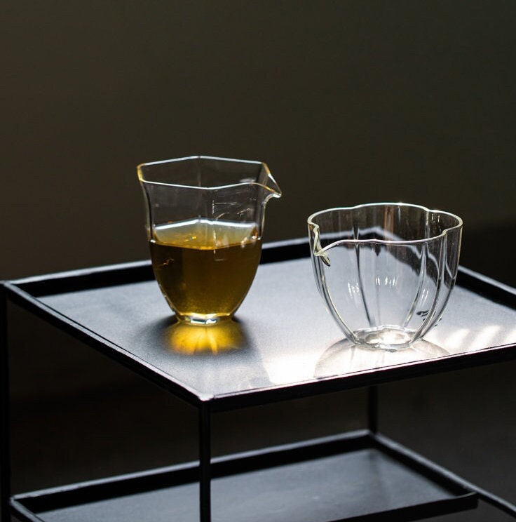 Gohobi Handmade tea glass Fair cup tea cup Tea pitcher Chinese Gongfu tea Kung fu tea Japanese Chado Glass