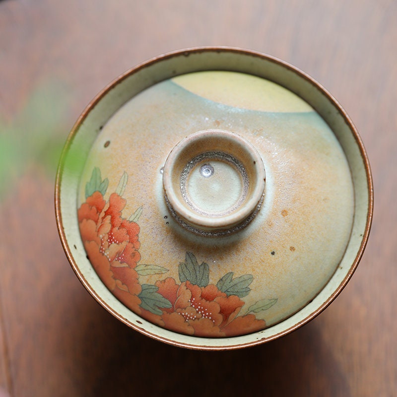 Gohobi rabbit Handmade gaiwan Tea cup Set, Hand painted, vintage, high quality, Rustic, Japanese Tea, Green Tea, Gongfu tea