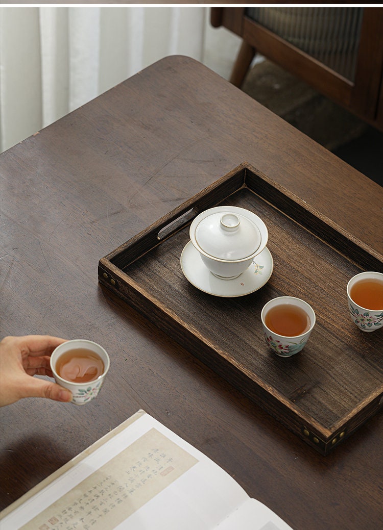 Gohobi Lightweight Wooden Tea Trays Serving Trays Gongfu tea trays (3 versions) Japanese Chado Paulownia wood
