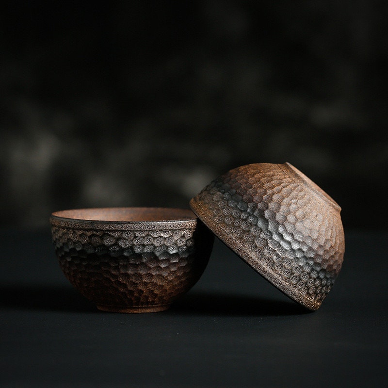 Gohobi Handmade  ceramic tea cup Chinese Gongfu tea Kung fu tea Japanese Chado peach blossom