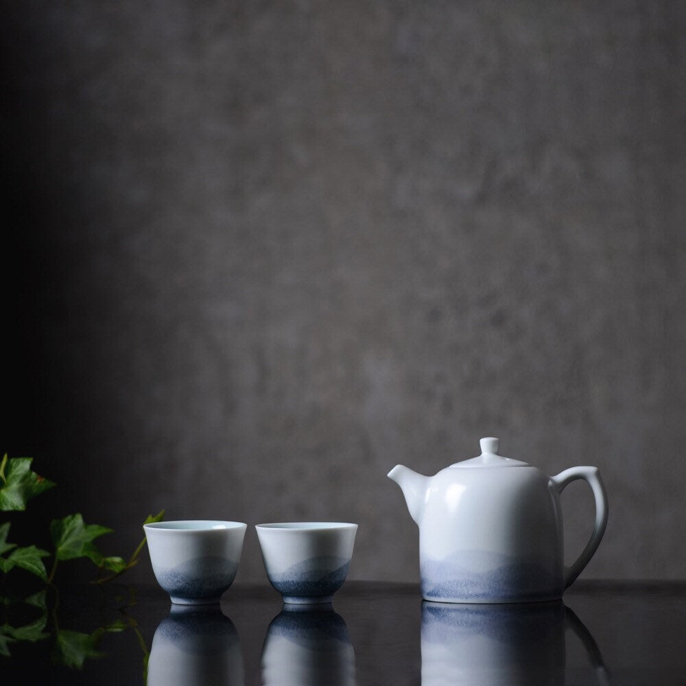 Gohobi Tea Cup Ceramic Chinese Gongfu tea Kung fu tea Japanese Chado  [Hand-painted Mountain collection]