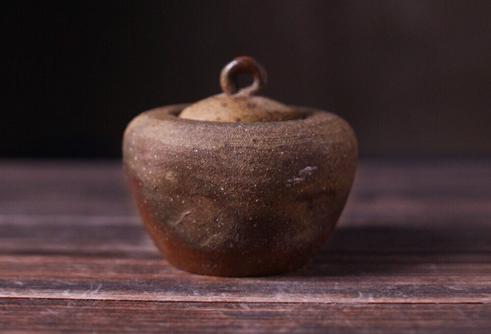 Gohobi Ceramic Tea Storage Jars Chinese Gongfu tea Japanese Chado Korean teaware [Old rock mud collection] 