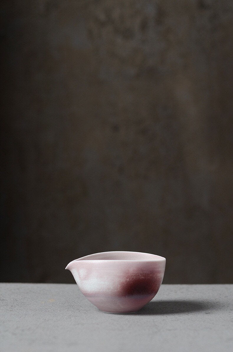 Gohobi Handmade Pink gaiwan, Hand painted, vintage, high quality, Rustic, Minimalistic Japanese Tea, Gongfu tea [Pink Glazed collection]