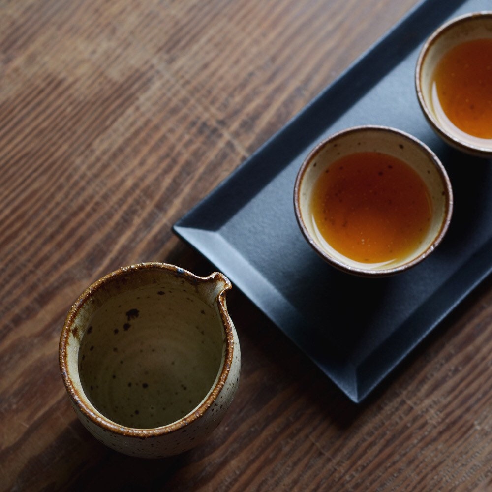 Gohobi Handmade Gaiwan Tea cup, Hand painted, vintage, high quality, Rustic, Minimalistic Japanese Tea, Gongfu tea [Sunset collection]