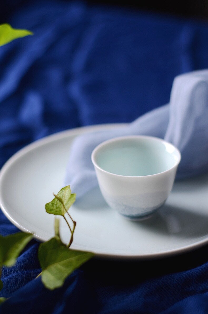 Gohobi Tea Cup Ceramic Chinese Gongfu tea Kung fu tea Japanese Chado  [Hand-painted Mountain collection]