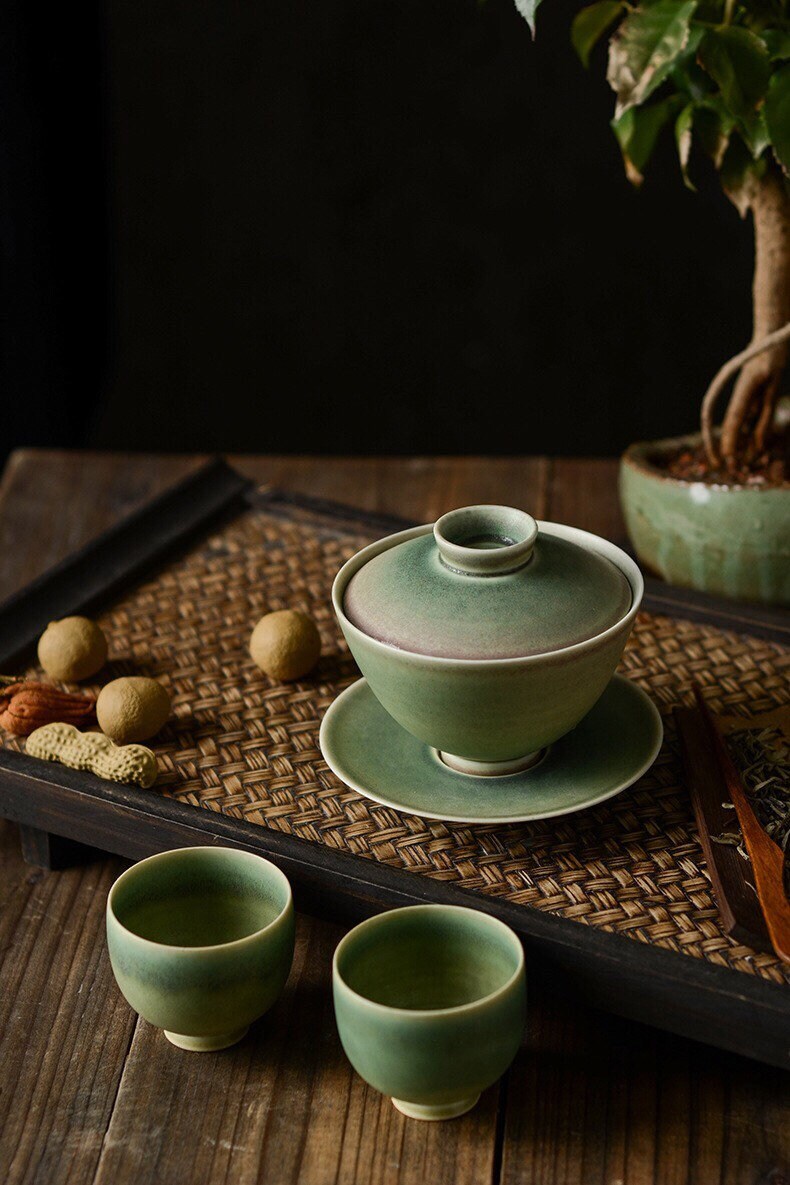 Green cheap tea cup