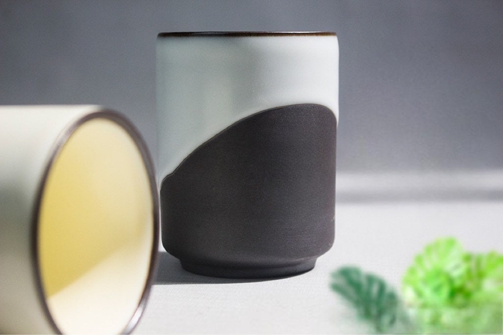 Gohobi Ceramic Japanese style white/beige teacup tableware stoneware coffee cup sake cup green tea cup