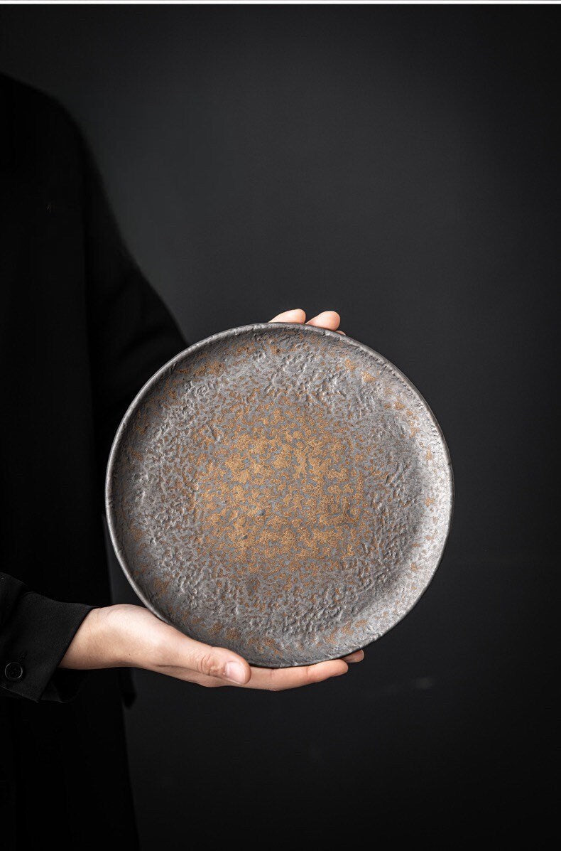 Gohobi Handmade ceramic plate Japanese style tableware stoneware