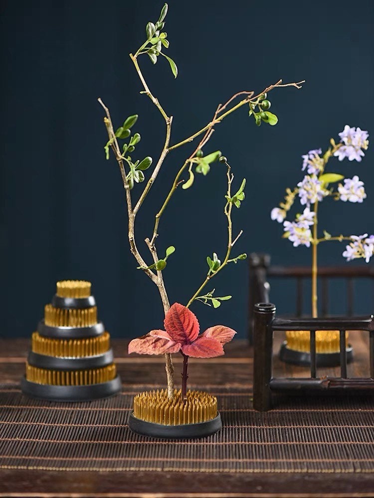 Gohobi Kenzan Ikebana Stainless Steel  Flower stand Flower frog Japanese korean flower arrangment ceremony
