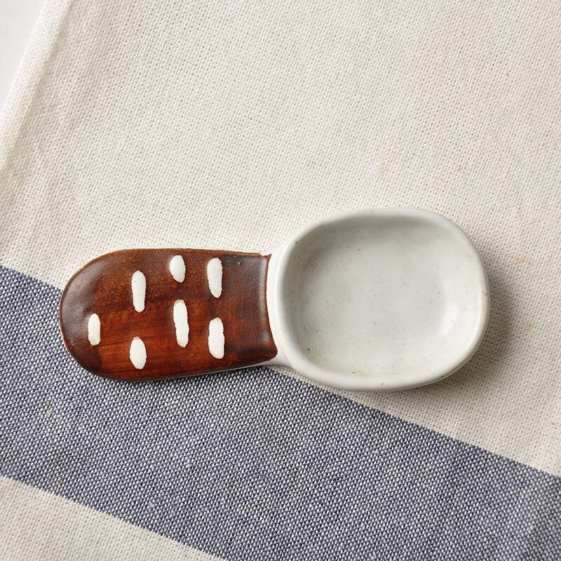 Gohobi handmade ceramic cat fish bear bowl plate set Japanese style tableware stoneware