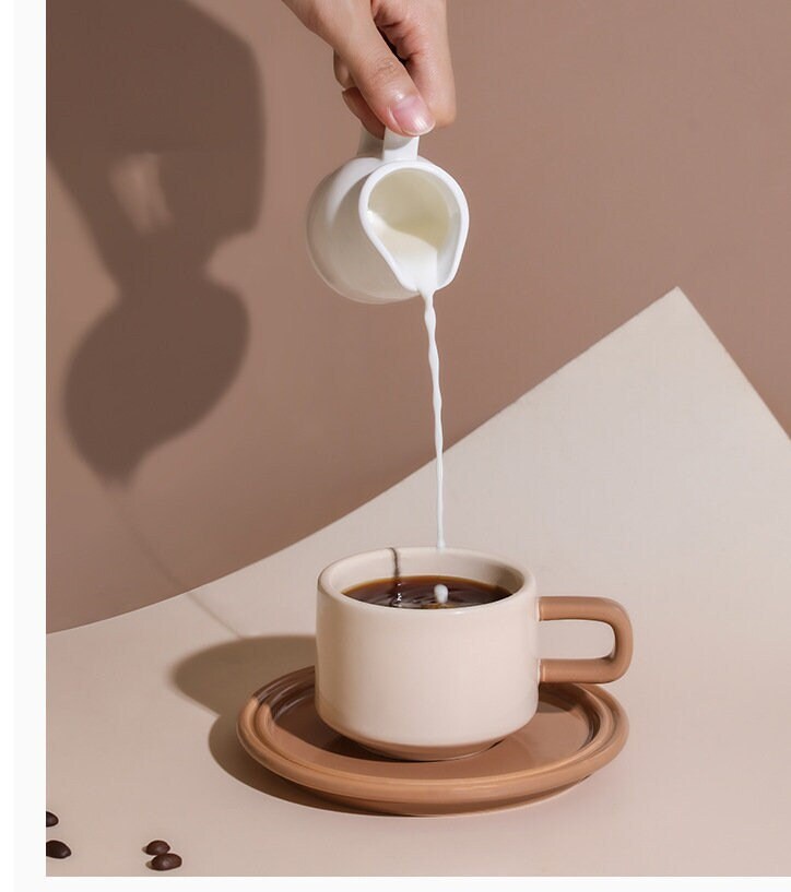 Gohobi colourful coffee cup and saucer teacup mug japanese korean vintage style art deco coffee mug tea cup tea mug